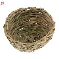 Casa para Pájaros Vietnamita Ecológica de Hierba Natural Tejida a Mano con Patrón Animal, Color y Forma Personalizables, Cierre con Cuerda para Aves