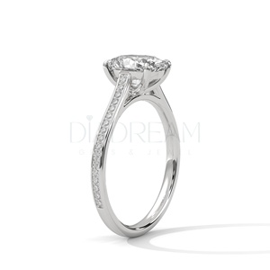 Venta caliente Oval Cut Leb Grown Diamond Anillo de compromiso con Plata de Ley 925 Diseño personalizado Joyería de elegancia clásica - Product Image 5