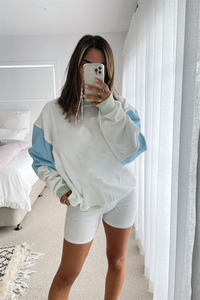 Sweat-shirt en molleton à col montant surdimensionné pour femme avec logo personnalisé sur le devant, imprimé écologique, à porter tous les jours pour l'hiver - Product Image 3