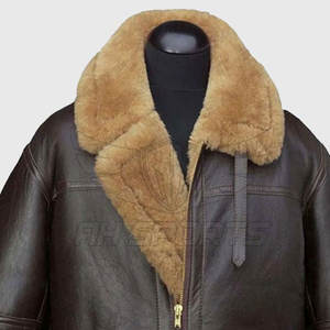 2025 nouvelle conception personnalisée de haute qualité hommes hiver col montant fourrure cuir veste-haute rue léger respirant coupe-vent - Product Image 4