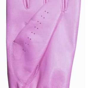Gant de golf souple en cuir Cabretta main gauche droite avec bandes de couleur rose sur le poignet impression Logo personnalisé - Product Image 4