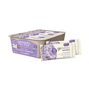 Barras de Proteína Veganas Orgánicas GoMacro MacroBar - Chocolate Blanco + Nueces de Macadamia (Barras de 2.3 Onzas, Paquete de 12) - Product Image 2