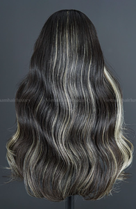 Single Donor Wavy Machine Vietnamese Hair Extension <b>Wig</b> Bleach Knots Customize Color - Product Image 4