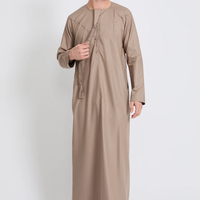 Qamis islamique pour homme en polyester de haute qualité, grande taille, style vintage saoudien, Jubbah de soirée, vente en gros