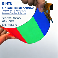 Écran de téléphone portable 6,7 pouces, écran souple, moniteur micro-flexible OLED, écran de téléphone personnalisé OEM ODM, module d'affichage LCD industriel 120Hz