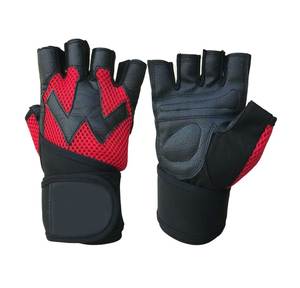 Correa de muñeca ajustable Guantes de gimnasio de cuero para levantamiento de pesas y entrenamiento de culturismo Equipo de fitness - Product Image 1