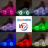 Patins à roulettes à double rangée à quatre roues 5832 mm, roues lumineuses en PU résistantes à l'usure, roues de remplacement silencieuses pour patins à roulettes pour enfants
