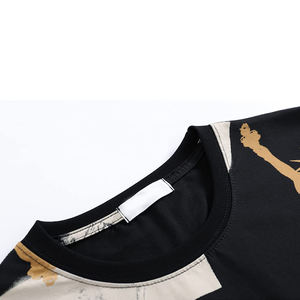 Camiseta de Algodón Ligera a Rayas para Hombre, Manga Corta, Ropa Casual de Verano, Logotipo Personalizado, Camiseta a Rayas con Cuello Redondo para Hombre - Product Image 3