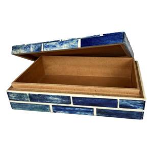 Caja de regalo de joyería con incrustaciones de hueso de buey y madre de perla de lujo, arte de madera de pino con embalaje artesanal memorable para regalos especiales - Product Image 2