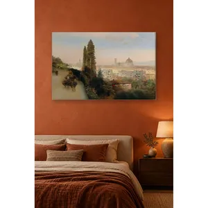 Impression sur toile de Fida Achenbach : Vue de Florence depuis la colline - Product Image 2