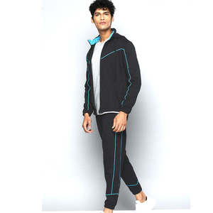 Ropa de hombre de dos colores de contraste ropa casual de la mejor calidad chándal de producto premium negro y amarillo para hombre - Product Image 4