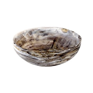 Faizacraft ชามเสิร์ฟสลัดทำมือทำจากเรซิ่นอีพ็อกซี่ขัดเงาชามสำหรับวางบนโต๊ะในครัวดีไซน์ใหม่สำหรับบ้านและสวน - Product Image 2