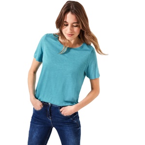 T-shirt décontracté pour femme à col rond, personnalisé, imprimé sérigraphié et brodé, en coton et polyester, anti-boulochage, respirant – Grande Vente - Product Image 1