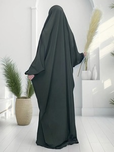 Robe longue traditionnelle arabe pour femmes, en mousseline de soie, à manches longues, mignonne, d'été, abaya musulmane, ample, maxi longueur, jilbabs - Product Image 3