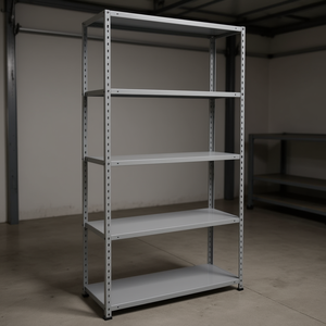 Square Grey Ral 7038 B200G <b>Shelving</b> <b>Units</b> 5 Bolt-On Shelves Kit 100x40x188cm - Product Image 3