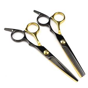 Ensemble de ciseaux de coiffure professionnels (ciseaux droits et ciseaux à effiler) – Kit de ciseaux de coupe pour coiffure - Product Image 4