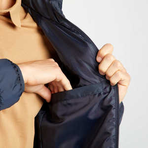 Veste d'hiver rembourrée pour hommes col montant fermeture éclair manteau rembourré en duvet Streetwear pour hommes vestes d'extérieur légères rembourrées en duvet - Product Image 5