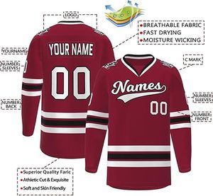 เครื่องแบบฮ็อกกี้น้ำแข็งสำหรับผู้ใหญ่ขนาดใหญ่ออกแบบโลโก้ได้ตามต้องการ - Product Image 4