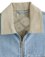 Veste en toile courte personnalisée avec impression sérigraphique, fabricant en gros, doublure matelassée pour l'hiver, veste de travail vintage en toile