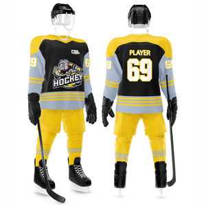 Nueva moda 3D impresión por sublimación uniforme de hockey sobre hielo para Hombres Nuevo estilo silicona impresión por transferencia de calor camisetas de equipo de hockey sobre hielo - Product Image 1