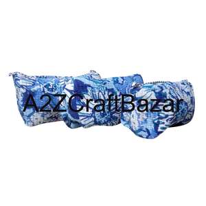 Bolsas de Cosméticos de Tela de Algodón Ecológicas, Cierre de Cremallera con Borla, Diseño Moderno, Reutilizables, Ligeras, Multifuncionales, Bolsa de Maquillaje - Product Image 3