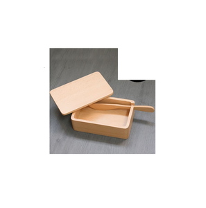 Plat à beurre en bois de stockage de cuisine du Vietnam avec le couvercle et le couteau en bois pour des Offre Spéciale de table de dîner de restaurants - Product Image 6