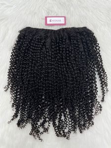 Venta al por mayor Natural Raw humano Remy extensiones de cabello rizado ondulado u parte pelucas delanteras de encaje - Product Image 2