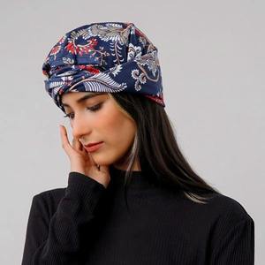 Kivotech High Quality Cotton Polyester <b>Square</b> <b>Scarf</b> for Women New Arrival Cotton Bandana with Hand Drawn Printing Methods - Product Image 4