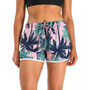 Short de plage léger taille haute pour femme avec poches respirant coupe décontractée pour l'été - Product Image 1