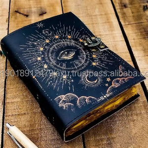 Comprar diario de cuero genuino diario Galaxy con ojo Vintage Deckle Edge papel para hombres y mujeres de diario impreso - Product Image 2