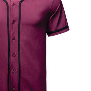 Customized Breathable Button Baseball Jersey Unisex Softball Printed Plus Size Sportswear Front Quick Dry Anti-Bacterial T-Strap - Product Image 5