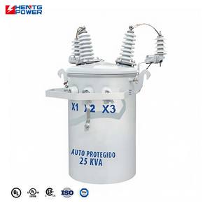 Transformador de Potencia Eléctrico de Alta Tensión de 25kVA-250kVA, D11 Monofásico, Montado en Poste, Bobinado de Aluminio, Refrigeración por Aceite, Toroidal, MV&HV - Product Image 1