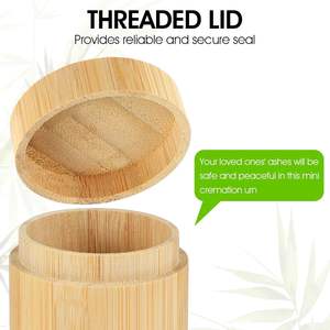 Urnas de madera de tamaño mini superventas, urnas pequeñas para recuerdo de cenizas de perros y gatos con diseño de árbol y deseos de la palabra de India - Product Image 2
