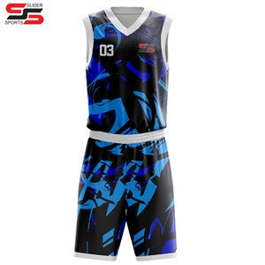 Uniforme de basket-ball réversible personnalisé imprimé pour hommes, design double couche, sans manches, respirant, séchage rapide, antibactérien, pour l'été - Product Image 1