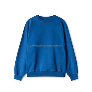 Venta al por mayor 100% algodón cuello redondo bordado pulóver con capucha personalizado para hombre cuello redondo sudaderas - Product Image 5