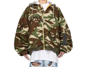 เสื้อแจ็คเก็ตบอมเบอร์ถักโครเชต์ พิมพ์ลายดอกไม้ ผ้าฝ้ายบุฉนวนแบบกลับด้านได้  ขนแกะ  แฟชั่นทันสมัย สำหรับผู้ชาย ฤดูหนาว - Product Image 3