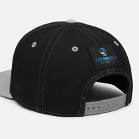 Casquette Trucker Snapback 5 Panneaux Personnalisable avec Logo Brodé OEM – Design sur Mesure Noir et Gris