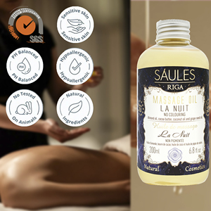 Aceite Corporal de Masaje 100% Natural de Marca Privada Europea, Nutritivo, Antienvejecimiento, Cuidado SPA, Aceite de Semilla de Uva, Almendra, Cacao y Coco para Manos, Rostro y Piel - Product Image 1