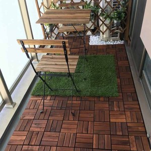 Baldosas de Madera de Acacia de Vietnam Contemporáneas, Impermeables, de 12 mm, Cuadradas, Antideslizantes, para Terraza, con Sistema de Encaje - Product Image 5