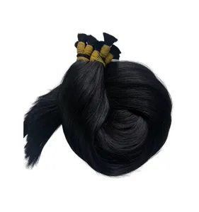 Black <b>color</b> low price Double Drawn Straight Natural <b>Color</b> <b>Braiding</b> <b>Hair</b> Bulk Manufacturer Vietnamese <b>Hair</b> - Product Image 1
