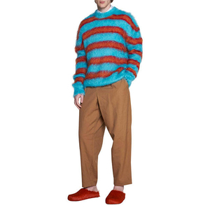 Pull en mohair de qualité supérieure et exigeant pour hommes, vente en gros de chandails en mohair respirants anti-rides durables personnalisés pour hommes - Product Image 2