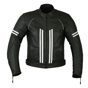 Nueva llegada personalizada por encargo de los hombres de la mejor calidad de cuero genuino chaquetas de la motocicleta al por mayor chaqueta de cuero del fabricante - Product Image 1