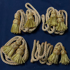 Glands en fil d'or orthodoxe – Garniture de vêtement tricotée en rayonne/polyester écologique, cousue à la main, avec taille personnalisée - Product Image 1