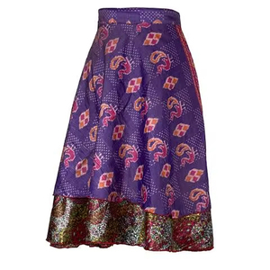 Vintage <strong>Women's</strong> Silk Sari Maxi <strong>Skirt</strong> Assorted Floral Wrap All Seasons Boho <strong>Hippie</strong> Festival Style Breathable Comfort