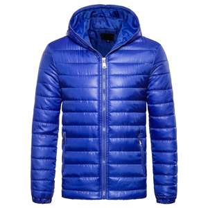 High Quality Men's Winter Coat Custom Warm <b>Quilted</b> Hooded Puffer Jacket Stand Fashionable High Street <b>Thick</b> Outerwear for - Product Image 5