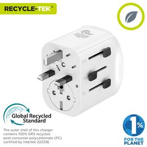 Adaptador de Corriente Universal Tipo-C Muvit MCADP0006 150W/15W Blanco con PD/QC3.0 para Cámara Industrial, Teléfono Móvil y Portátil - Product Image 6