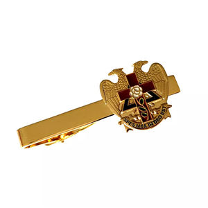 Maître maçon maçonnique franc-maçon barre de cravate fermoir bijoux hommes ton or Rectangle Regalia Top qualité nouvelles pinces à cravate personnalisées - Product Image 3