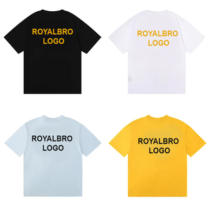 T-shirts en coton tricoté 100 % unisexe en gros, impression numérique, logo personnalisé, coupe oversize d'été, publicité pour hommes - Product Image 1