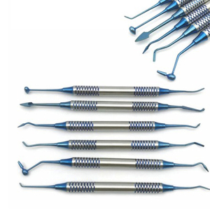 6 uds/Kit Dental resina compuesta relleno espátula Kit de relleno Manual de acero inoxidable Instrumentos dentales Kit de higiene - Product Image 2