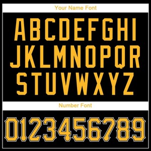 Maillot de baseball authentique personnalisé noir or-blanc - Product Image 4